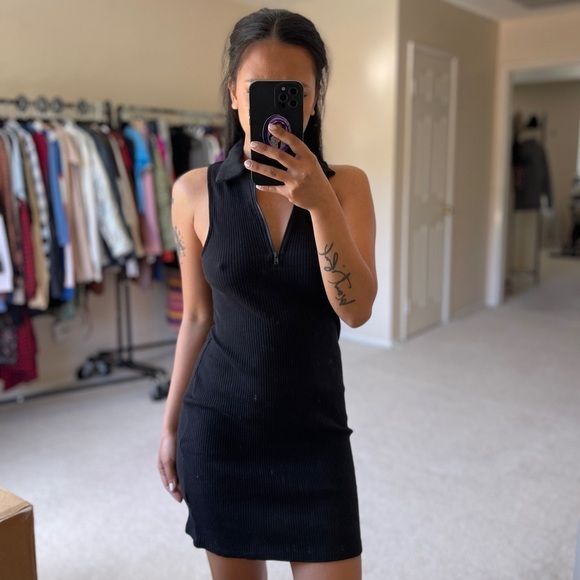 wild fable Dresses & Skirts - BIN#23 - WILD FABLE Junior’s XL Black Ribbed Mini Dress